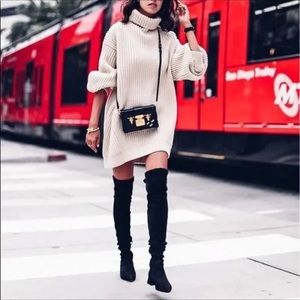 Vince Camuto Charcoal Over the Knee Boots